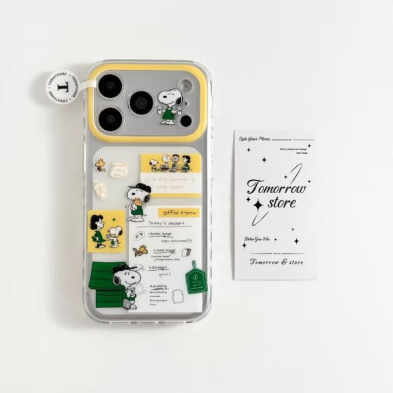 Phone Accessories From China - Snoopy Phone Case Kawaii Coffee Note