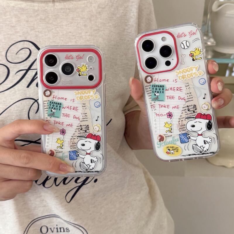 Phone Accessories From China - Snoopy Phone Case Kawaii Graffiti Coffee