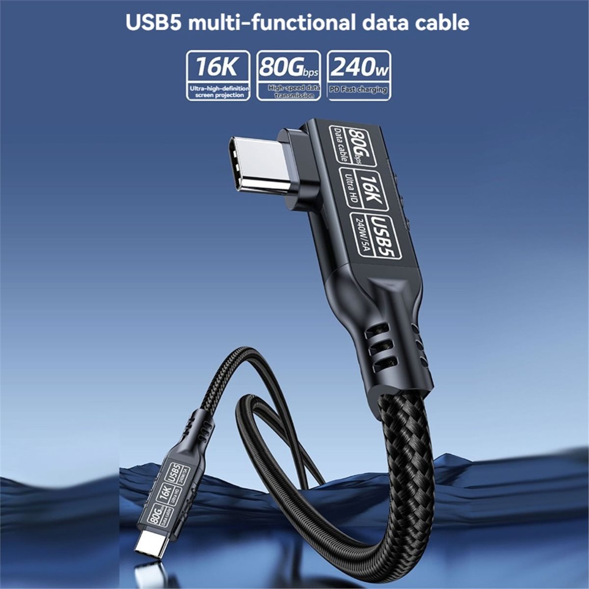 Usb Data Cable - update. Thunderbolt 5 90 Degree Type