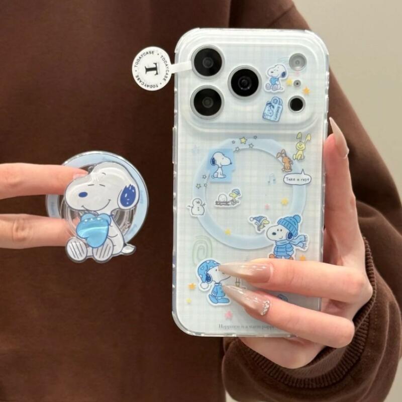 Phone Accessories From China - Snoopy Phone Case Kawaii Blue Snowman