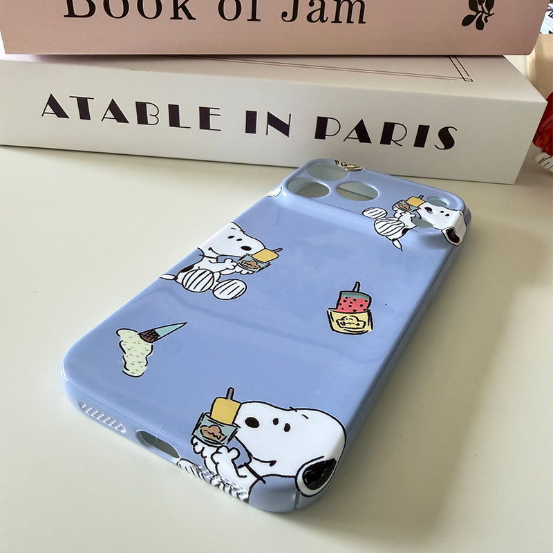 Snoopy Phone Case Kawaii Blue  - огляд і ціна Phone Accessories From China