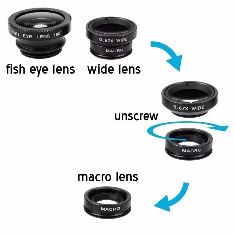 3 In 1 Fisheye Phone Lens 0.67 - огляд і ціна Lens Camera Clip