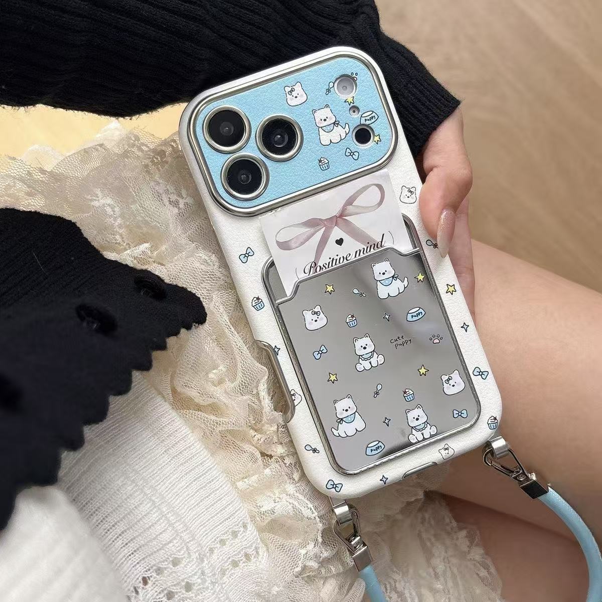 Cute Puppy Mirror Card Holder  - огляд і ціна Phone Accessories Holder