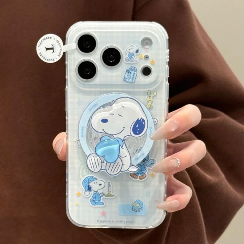 Snoopy Phone Case Kawaii Blue  - огляд і ціна Phone Accessories From China