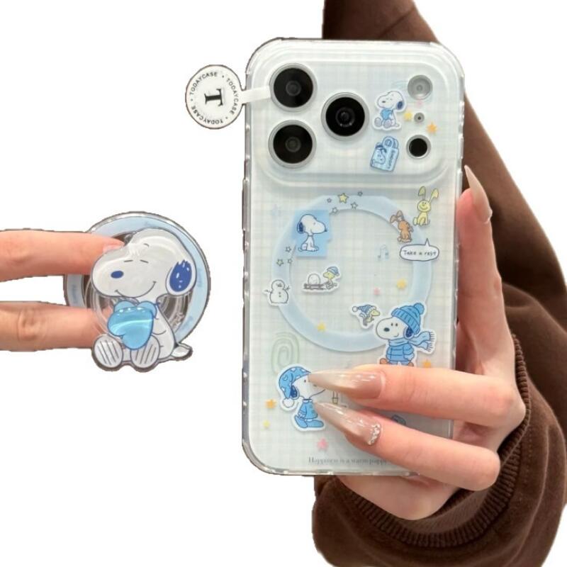 Snoopy Phone Case Kawaii Blue  - огляд і ціна Phone Accessories From China
