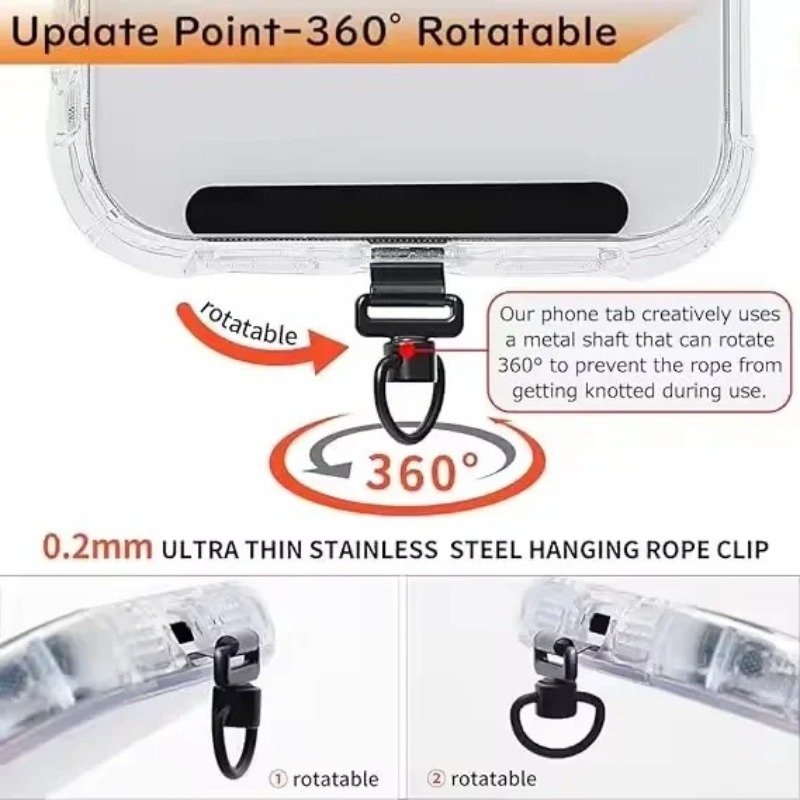360 Rotating Phone Lanyard Cli - огляд і ціна Phone Accessories Holder