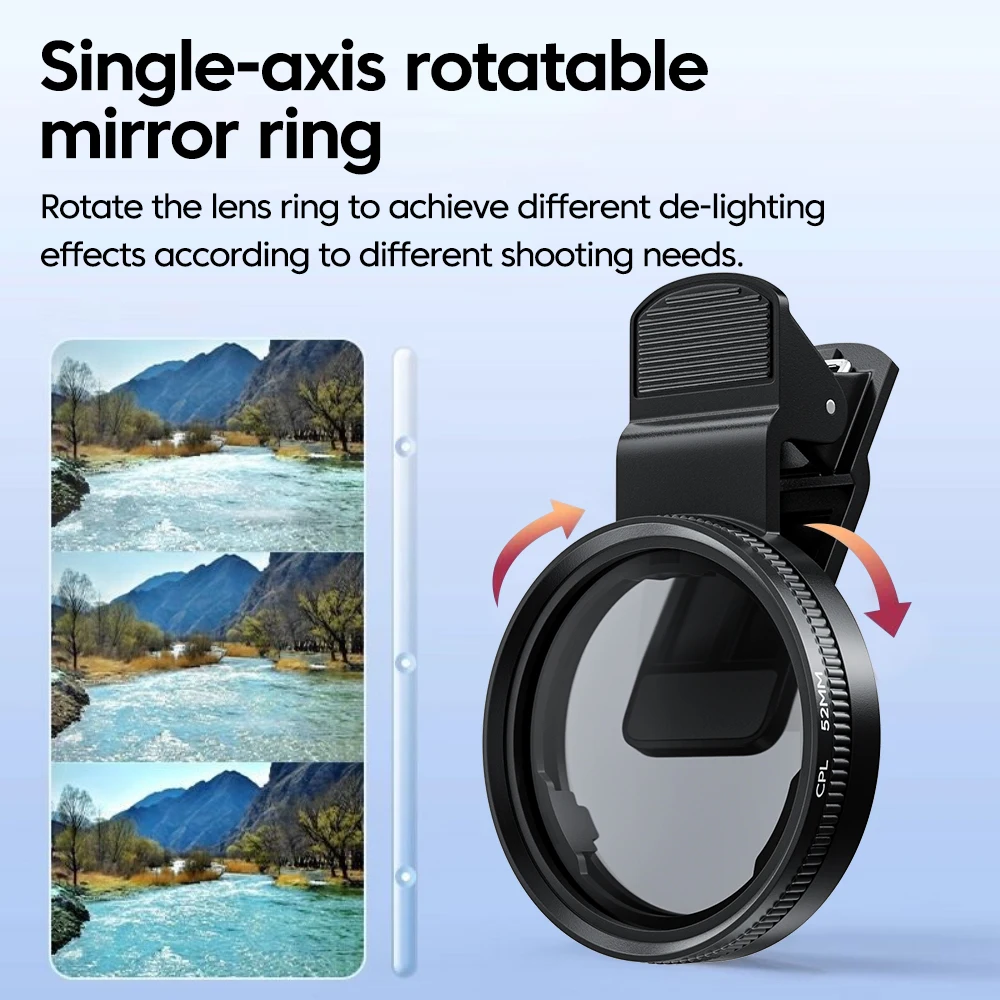 New 52mm CPL Mobile Phone Lens - огляд і ціна Lens Camera Clip