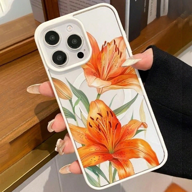 Orange Lily-Patterned Magnetic - огляд і ціна Magsafe Wireless Charger